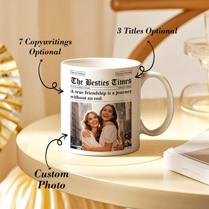 Custom Besties Photo Mug - Perfect Gifts for Friends | Personalised Friendship Mug - Gifted Your Way