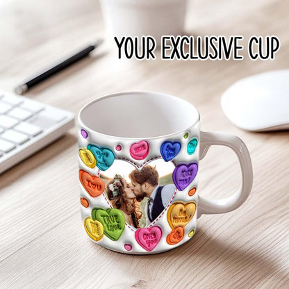 Personalised 3D Love Heart Mug, Custom Photo Mug, Unique Love Heart Photo Mug, Personalised Gift Mug, Custom Ceramic Mug, High-Quality Custom Mug, Personalised Gift for Loved Ones, Customisable Photo Mug, Stylish Personalised Mug, Unique Custom Mug Design, Personalised gifts for coffee lovers, Custom photo mugs