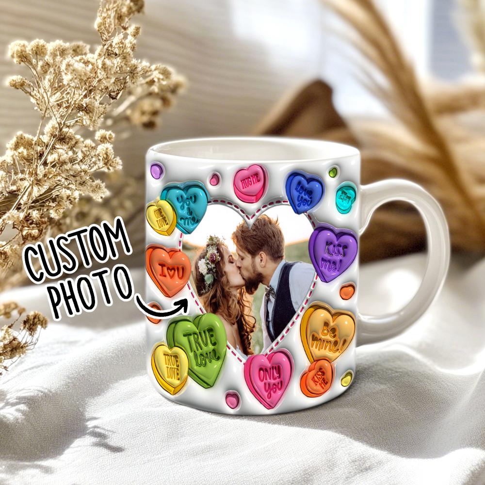 Personalised 3D Love Heart Mug, Custom Photo Mug, Unique Love Heart Photo Mug, Personalised Gift Mug, Custom Ceramic Mug, High-Quality Custom Mug, Personalised Gift for Loved Ones, Customisable Photo Mug, Stylish Personalised Mug, Unique Custom Mug Design, Personalised gifts for coffee lovers, Custom photo mugs