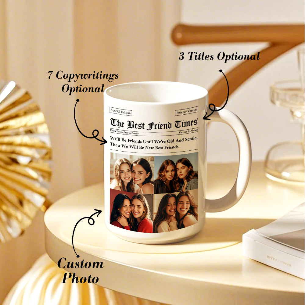 Custom Besties Photo Mug - Perfect Gifts for Friends | Personalised Friendship Mug - Gifted Your Way