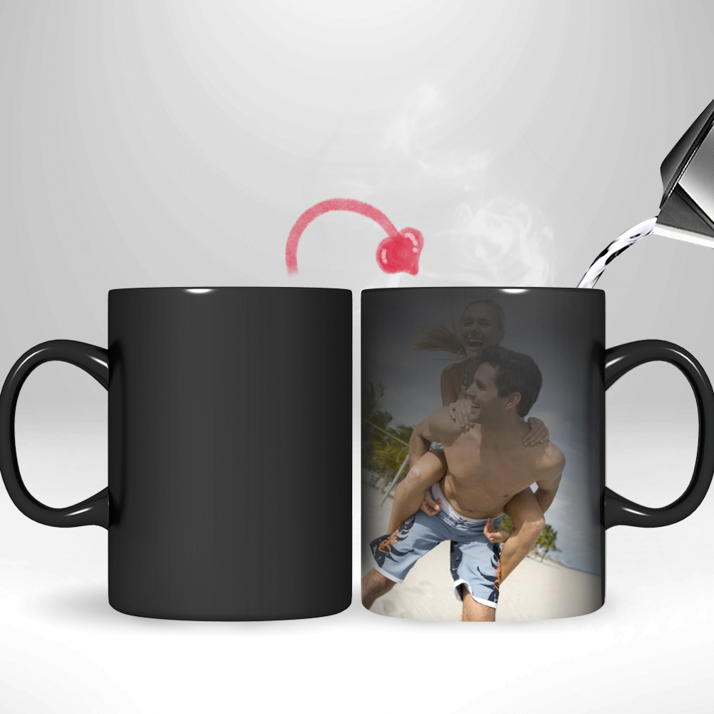 Custom Magic Photo Mug - Personalised Colour Changing Coffee Mug - Customised Photo Gift - Gifted Your Way