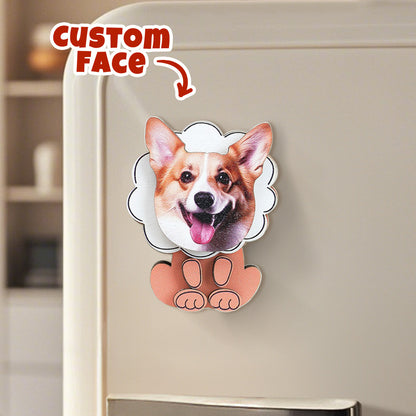 Unique gift ideas with custom magnets, Trending personalised fridge magnets, Popular custom pet portrait magnets, Personalised pet portrait fridge magnets with custom photo, Custom pet magnet for special occasions, Unique personalised gift magnet for pet lovers, High-quality custom wood magnet for home decor, Customisable pet portrait fridge magnet for birthdays and holidays