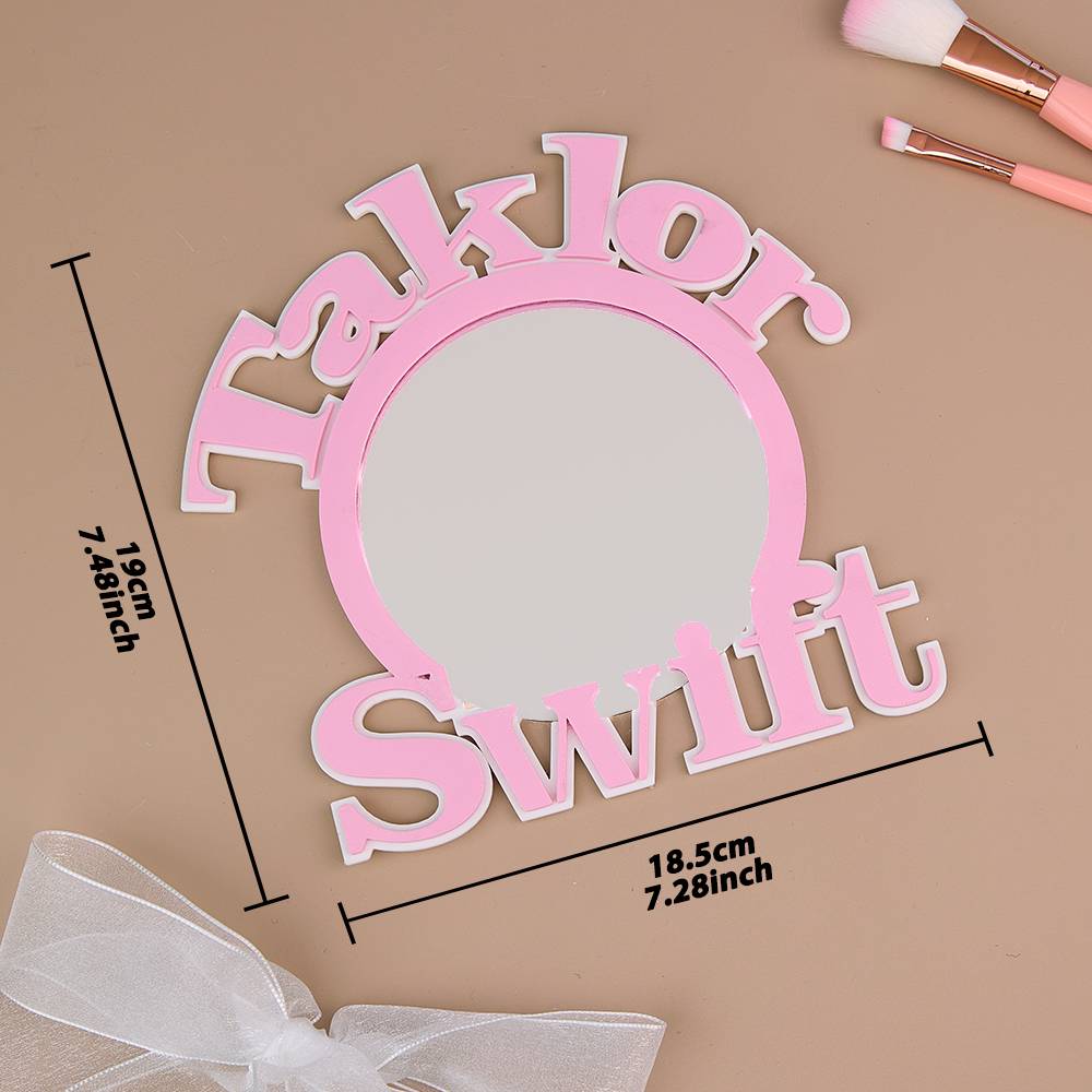 Trending personalised makeup mirrors, Popular custom vanity accessories, Personalised 3D printed makeup mirror with custom text, Custom vanity mirror for unique birthday gifts, High-quality personalised makeup mirror for her, Customisable text mirror for special occasions, Personalised beauty accessory mirror