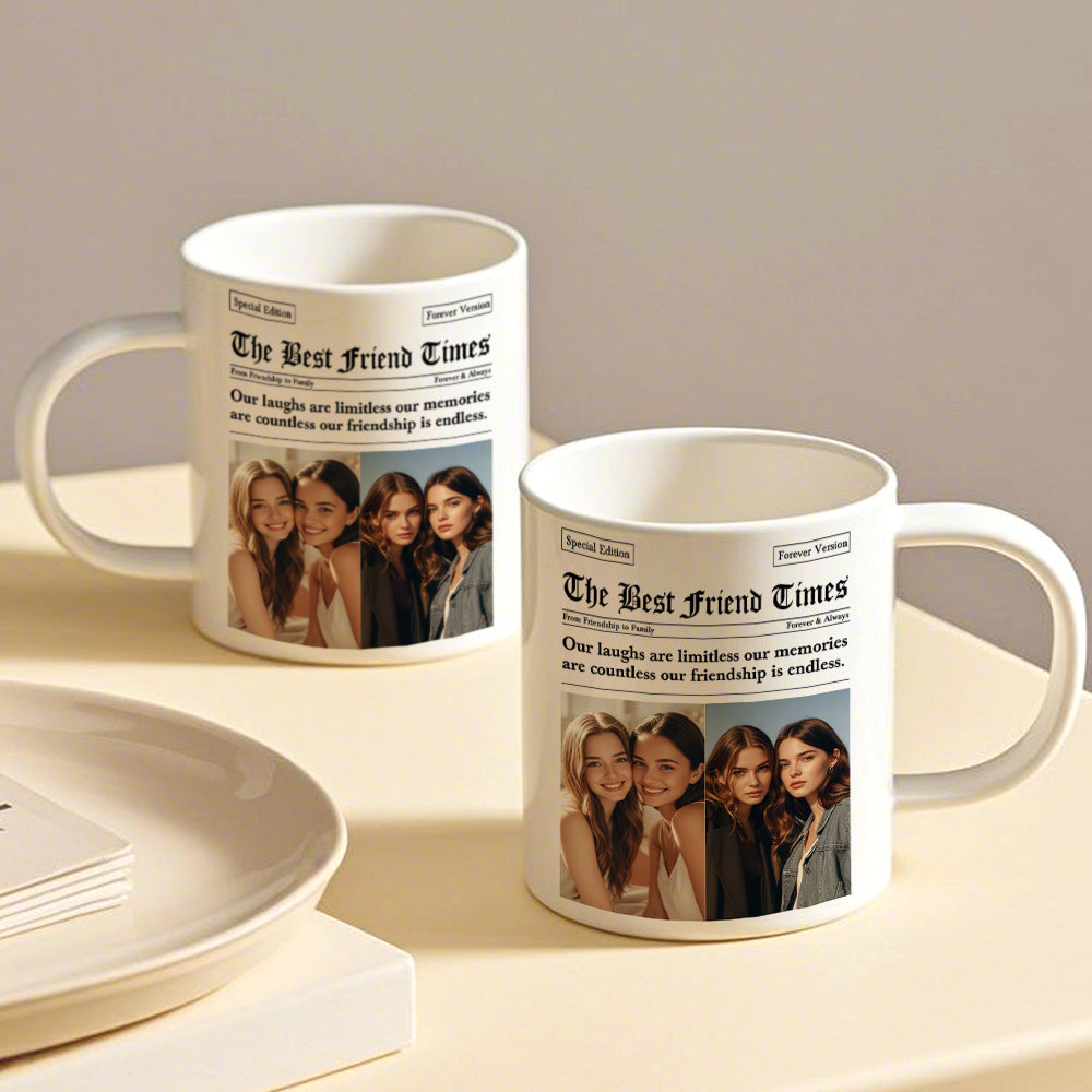 Custom Besties Photo Mug - Perfect Gifts for Friends | Personalised Friendship Mug - Gifted Your Way