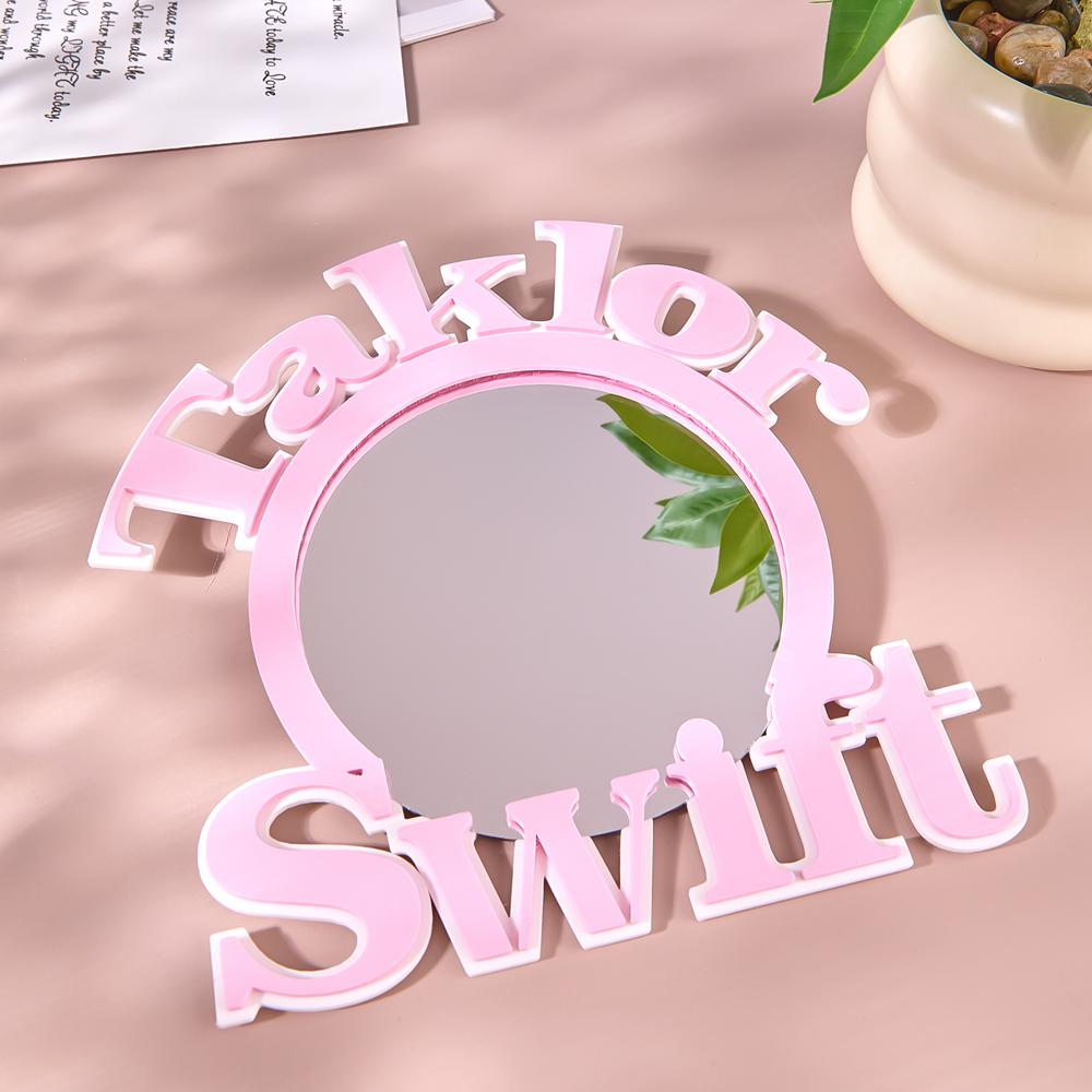 Trending personalised makeup mirrors, Popular custom vanity accessories, Personalised 3D printed makeup mirror with custom text, Custom vanity mirror for unique birthday gifts, High-quality personalised makeup mirror for her, Customisable text mirror for special occasions, Personalised beauty accessory mirror