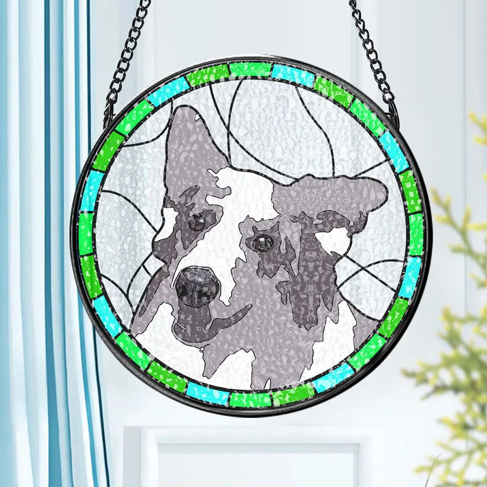 Personalised Pet Portrait Suncatcher, Pet Memorial Ornament, Pet Remembrance Gift, Pet Lovers Gift, Custom Pet Memorial Decor, Pet Sun-catcher Memorial, Pet Memorial Keepsake, Personalised Pet Ornament, Personalised Pet Lovers Gift, Unique Home Decoration, Personalised Pet Memorial Gift, Custom Pet Loss Gift, High-Quality Pet Suncatcher, Customisable Pet Memorial, Thoughtful Gift for Pet Lovers, Unique Gift for Pet Lovers