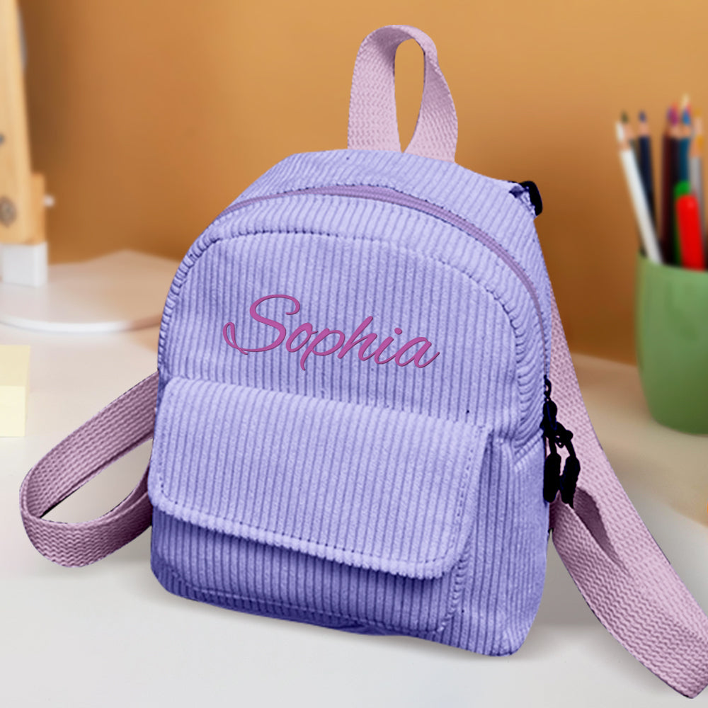 Unique school bag gift ideas, Trending personalised Corduroy backpacks, Popular custom college corduroy bags, Personalised name backpack for college students, Custom engraved school bag with name, Unique personalised gift backpack for men and women, High-quality custom corduroy bag with name, Customisable mini backpack for daily use and travel