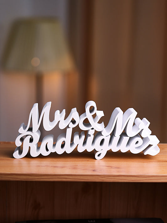 Personalised Last Name Sign, Custom Wedding Sign, 3D Print Name Sign, Family Name Centerpiece, Custom Wedding Decor, Personalised Name Sign, Custom Tabletop Sign, Unique Wedding Centerpiece, Custom Name Decor, Personalised Family Sign, High-Quality 3D Printed Sign, Customisable Wedding Sign, Thoughtful Gift for Newlyweds, Elegant Home Decor, Personalised wedding gifts, Custom 3D printed decor