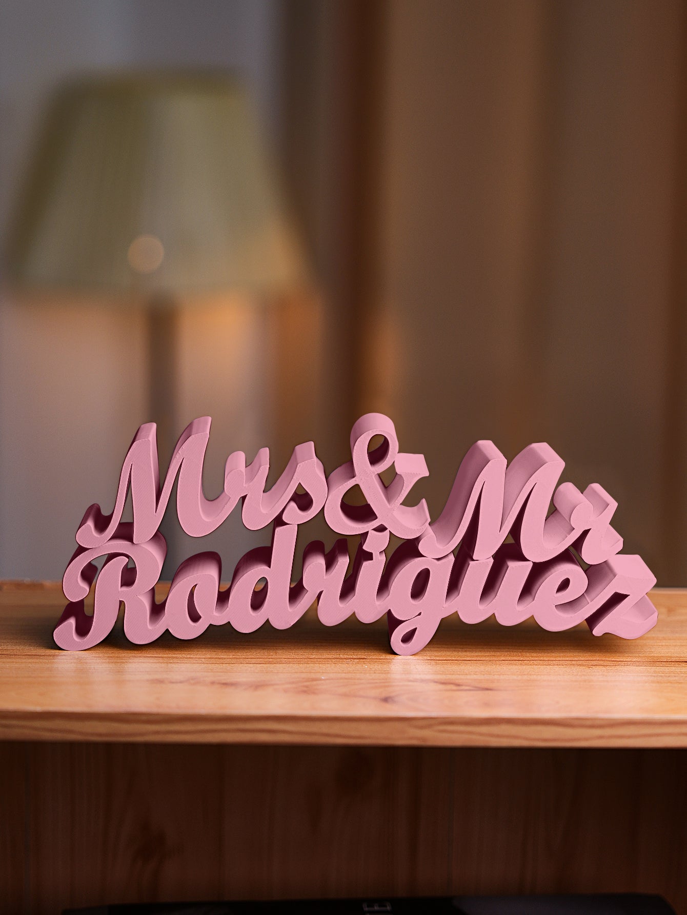 Unique family name signs, Trending wedding centerpieces, Popular personalised wedding decor, Best custom name signs for weddings, Creative wedding table decorations, High-quality custom name sign for decor, Customisable wedding tabletop centerpiece, Personalised family name gift for newlyweds, Personalised last name sign for weddings, Custom 3D print name sign for home, Customisable wedding tabletop centerpiece