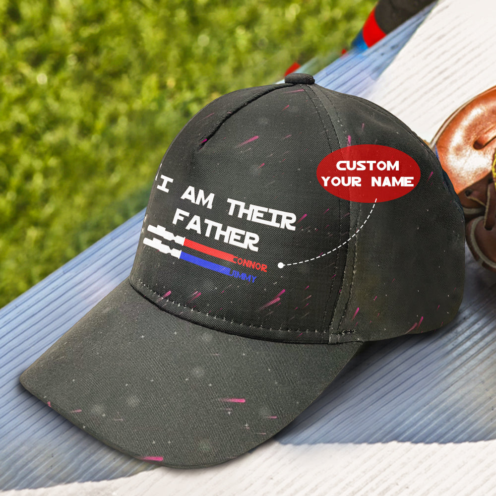 Personalised lightsaber baseball cap with names, Unique personalised cap for dad, , Personalised gifts for dads, Custom lightsaber accessories, Unique Father's Day caps, Trending personalised baseball caps, Popular custom name caps, Creative Father's Day gifts, Custom name hat for Father's Day, High-quality custom name cap for dad, Best personalised caps for dads