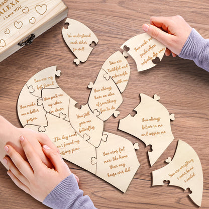 Personalised Wooden Puzzle, Reasons Why I Love You Puzzle, Custom Love Puzzle, Romantic Gift for Loved One, Personalised Love You Puzzle, Custom Wooden Puzzle, Unique Romantic Gift, High-Quality Wooden Puzzle, Personalised Anniversary Gift, Personalised Valentine's Day Gift, Customisable Love Puzzle, Unique Love Gift, Custom Romantic Gift, Personalised gifts for lovers, Custom romantic puzzles, Unique love gift ideas