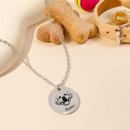 Unique gift ideas with custom necklaces, Trending personalised pet keepsakes, Popular custom engraved pet necklaces, Personalised custom pet photo engraved name necklace, Custom pet photo necklace for special occasions, Unique personalised gift necklace for pet lovers, High-quality custom stainless steel necklace with photo, Customisable pet lover jewellery for birthdays and anniversaries