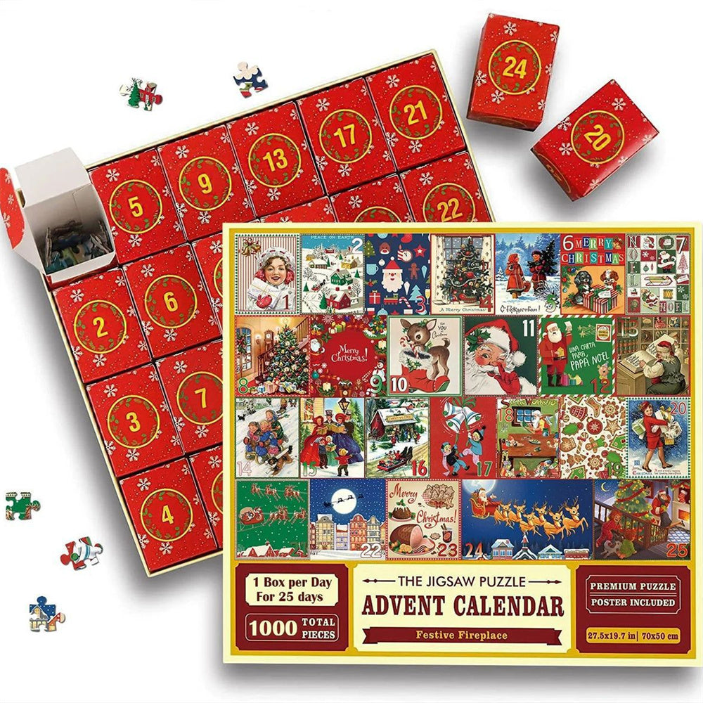 Puzzle Advent Calendar Christmas Jigsaw (24 Boxes) - Gifted Your Way