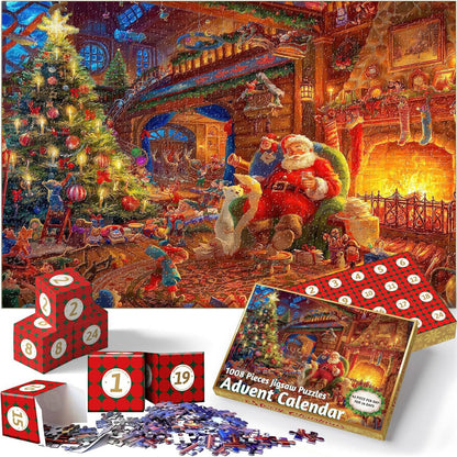 Puzzle Advent Calendar Christmas Jigsaw (24 Boxes) - Gifted Your Way