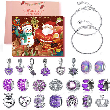 Christmas Gifts Advent Calendar Charm Christmas Countdown Calendar Box Set DIY Charm Jewellery - Gifted Your Way