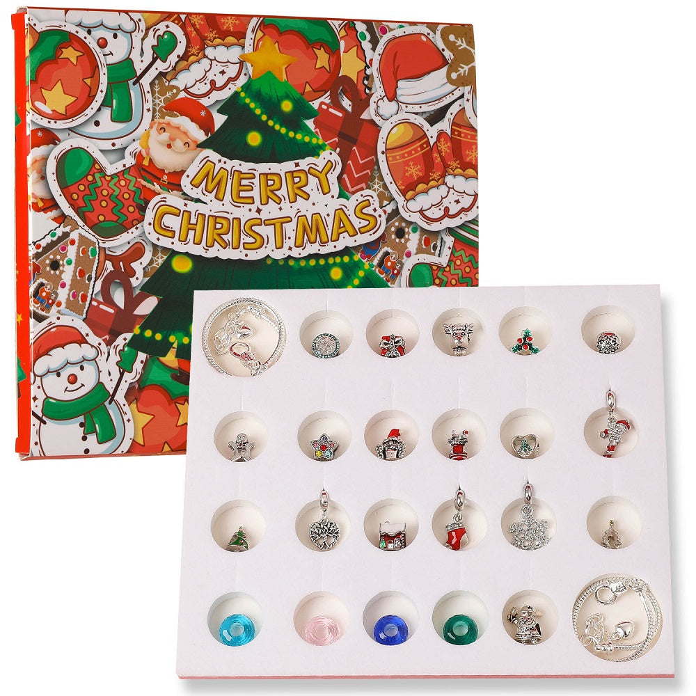 Charm Bracelet Advent Calendar (Christmas Countdown Surprise Blind Box 24pc) - Gifted Your Way