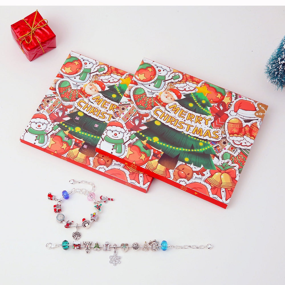 Charm Bracelet Advent Calendar (Christmas Countdown Surprise Blind Box 24pc) - Gifted Your Way