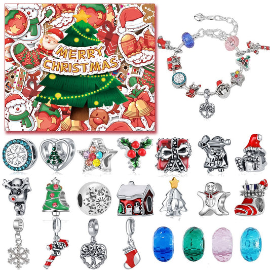 Charm Bracelet Advent Calendar (Christmas Countdown Surprise Blind Box 24pc) - Gifted Your Way