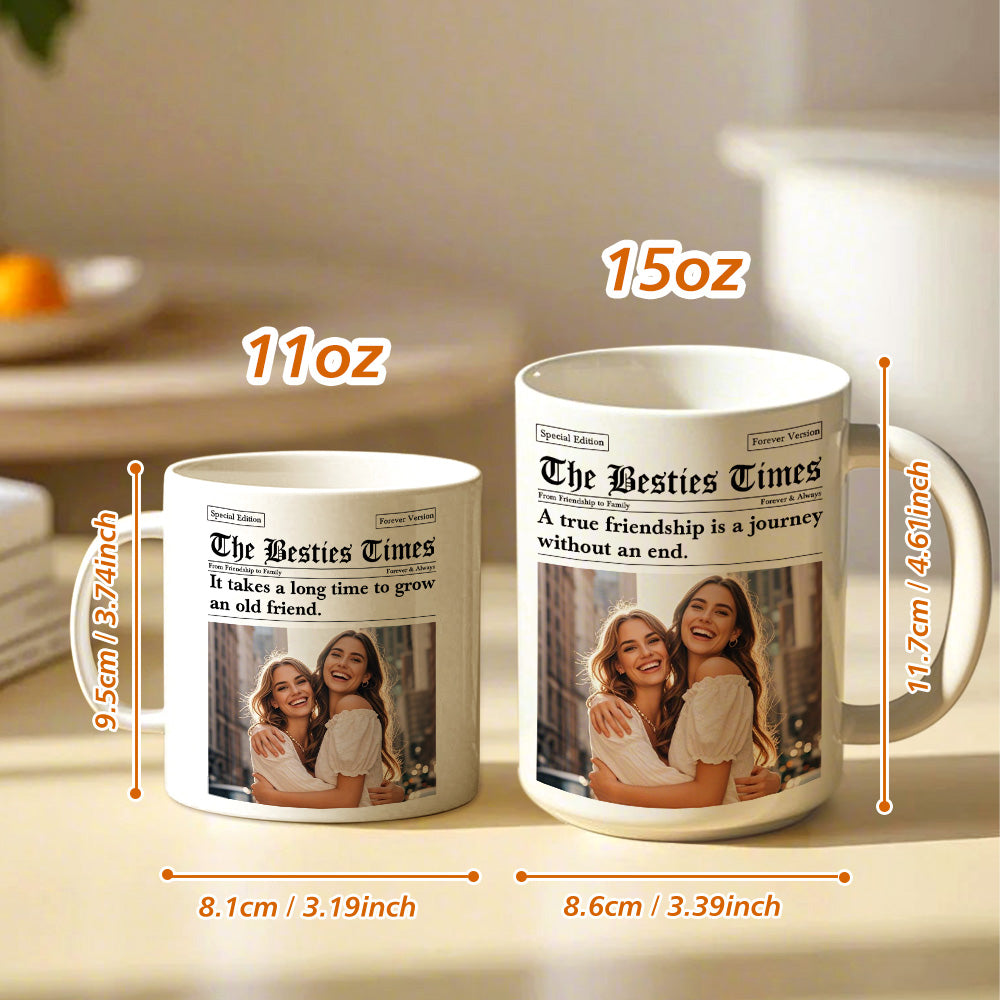 Custom Besties Photo Mug - Perfect Gifts for Friends | Personalised Friendship Mug - Gifted Your Way