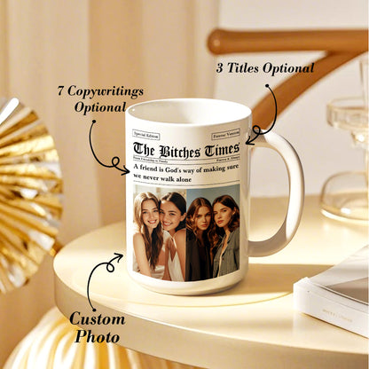 Custom Besties Photo Mug - Perfect Gifts for Friends | Personalised Friendship Mug - Gifted Your Way