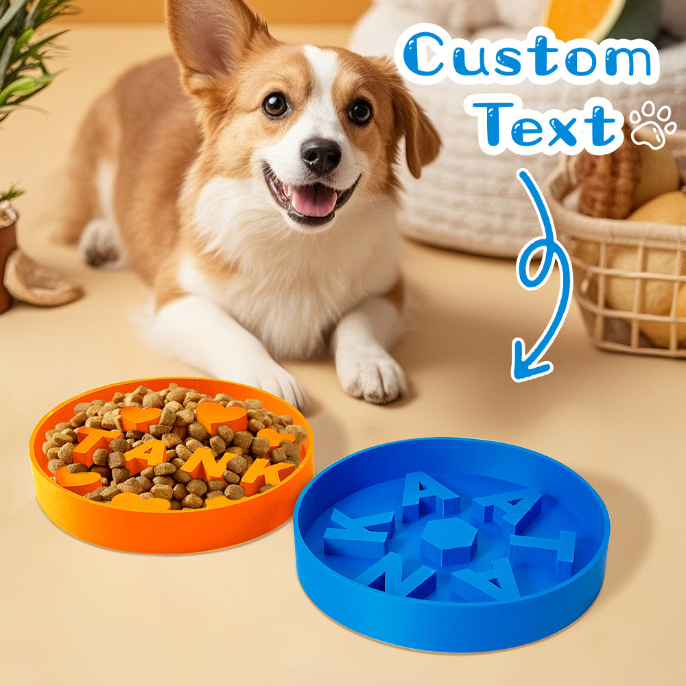 Custom name pet bowls, Unique pet feeding accessories, Trending personalised pet bowls, Popular custom slow feeder dog bowls, Personalised slow-feeder dog bowl with custom name, Custom 3D printed dog bowl for healthy eating, Unique personalised pet feeder for dogs, High-quality custom dog bowl with slow feeder design, Customisable pet bowl for preventing bloating