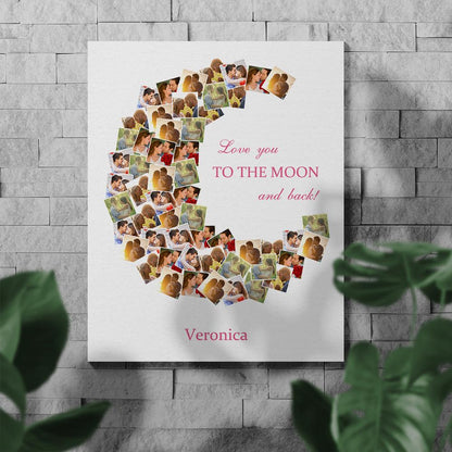 Custom Canvas Prints Love You To The Moon And Back Wall Art Decor, Personalised Gift, Customised Canvas Art - Gifted Your Way